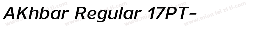 AKhbar Regular 17PT字体转换